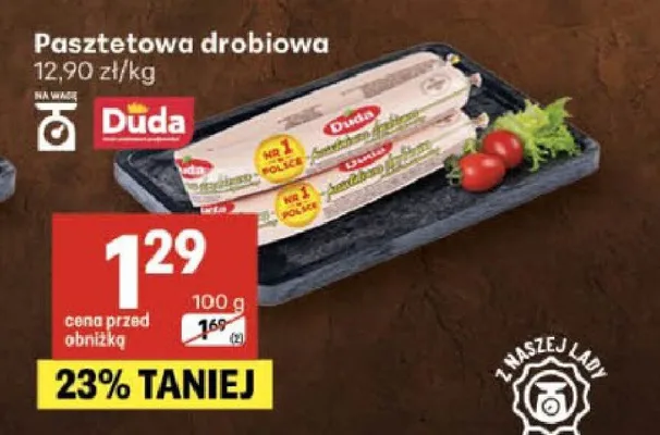 Pasztetowa drobiowa Duda promocja w Delikatesy Centrum