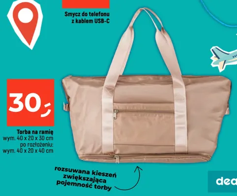 Torba na ramię promocja w Dealz