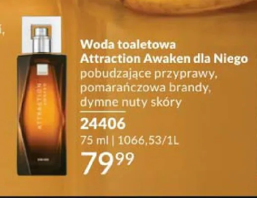 Woda toaletowa Avon Attraction Awaken dla Niego promocja w AVON