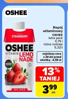 Napój witaminowy Oshee tetra pack promocja w Carrefour Market