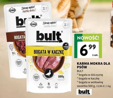 Karma mokra dla psów Bult bogata w kaczkę promocja w Intermarche