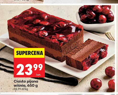 Ciasto pijana wiśnia promocja w Biedronka