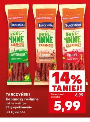 Kabanosy roślinne Tarczyński Oryginalne nowy lepszy smak promocja w Kaufland