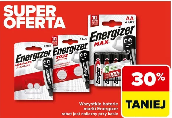 Baterie wszystkie marki Energizer promocja w Carrefour