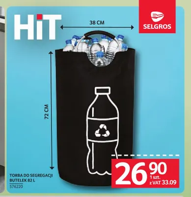 Torba do segregacji butelek 82 l promocja w Selgros