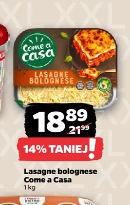 Lasagne bolognese Come a Casa promocja w Netto