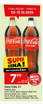 Napój gazowany Coca-Cola Zero 2 l promocja w Twój Market