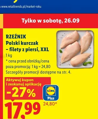 Polski kurczak filety z piersi XXL Rzeźnik promocja w Lidl