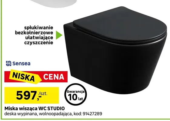 Miska wisząca WC Sensea Studio promocja w Leroy Merlin