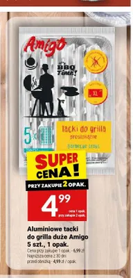 Aluminiowe tacki do grilla duże Amigo 5-pak promocja w Twój Market