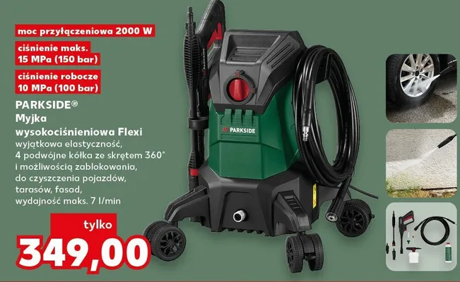 Myjka wysokociśnieniowa Flexi Parkside promocja w Kaufland