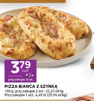 Pizza Bianca z szynką promocja w Stokrotka