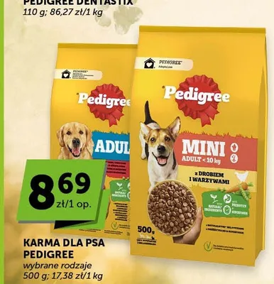 Karma dla psa Pedigree Mini Adult z drobiem i warzywami promocja w ABC