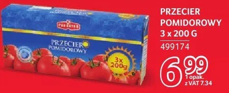 Przecier pomidorowy 3x200g promocja w Selgros