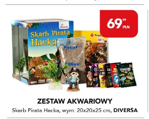 Zestaw akwariowy Diversa Skarb Pirata Hacka 20x20x25 cm promocja w Aquael zoo