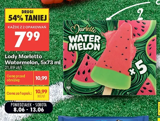 Lody Marletto Watermelon promocja w Biedronka