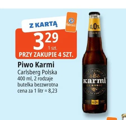 Piwo bezalkoholowe Karmi Classic promocja w Leclerc