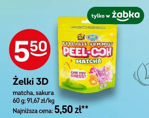 Żelki 3D matcha, sakura promocja w Żabka