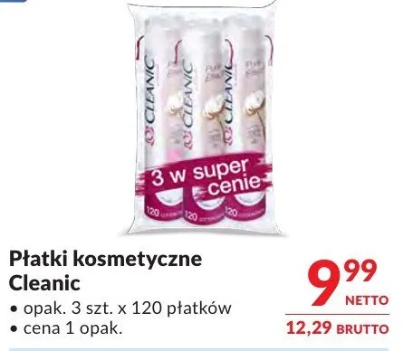 Płatki kosmetyczne Cleanic promocja w Makro