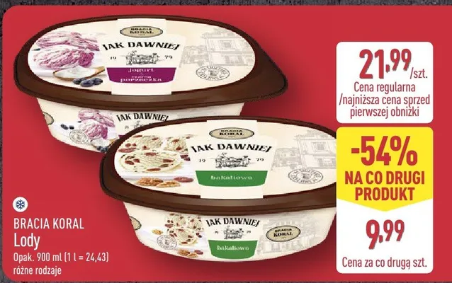 Lody Bracia Koral Jak Dawniej promocja w Aldi