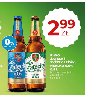 Piwo bezalkoholowe Žatecký Nealko promocja w Duży Ben