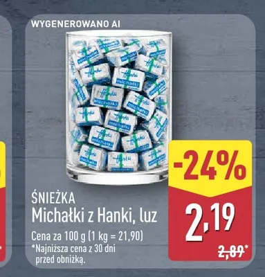 Michałki z Hanki luz Śnieżka promocja w Aldi