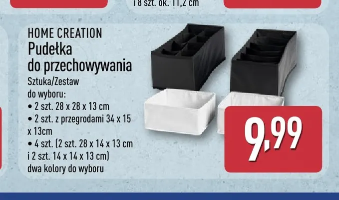 Pudełka do przechowywania 4 szt. Home Creation promocja w Aldi