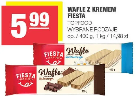 Wafle z kremem promocja w SPAR