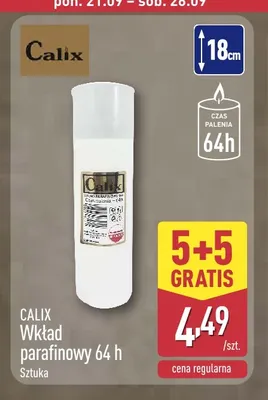 Wkład parafinowy Calix 64h 18 cm promocja w Aldi