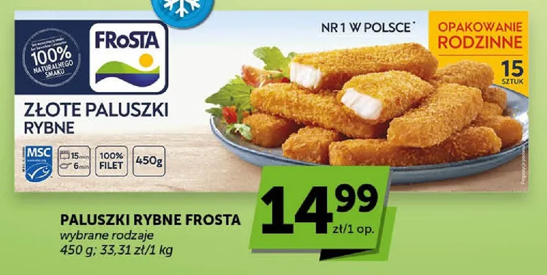 Złote paluszki rybne Frosta promocja w Euro Sklep