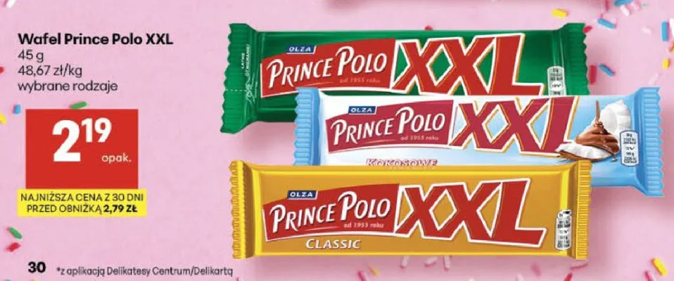 Wafel Prince Polo XXL Kokosowe promocja w Delikatesy Centrum
