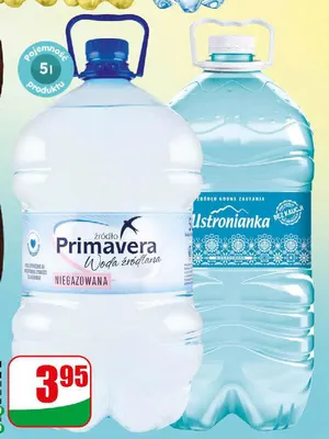 Woda źródlana niegazowana Primavera promocja w Dino