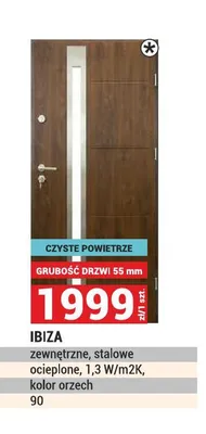 Drzwi zewnętrzne stalowe Ibiza promocja w Merkury Market