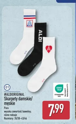 Skarpety damskie/męskie #ALDIORIGINAL promocja w Aldi
