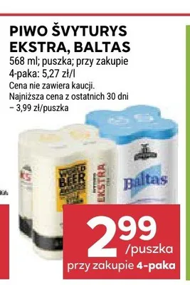 Piwo Švyturys Baltas promocja w Stokrotka