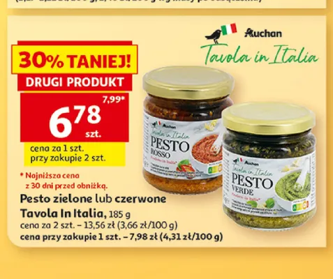 Pesto czerwone Tavola in Italia promocja w Auchan