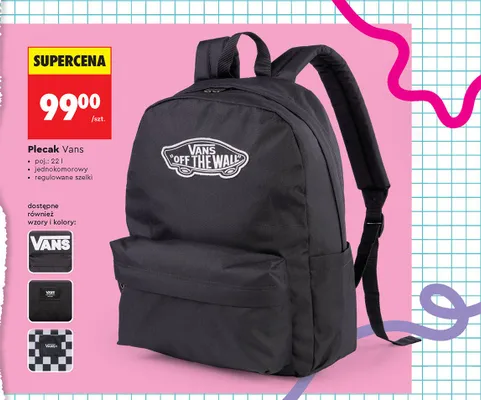 Plecak Vans 22 l promocja w Biedronka