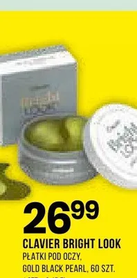 Płatki pod oczy Gold Black Pearl Clavier Bright Look promocja w Drogerie Natura