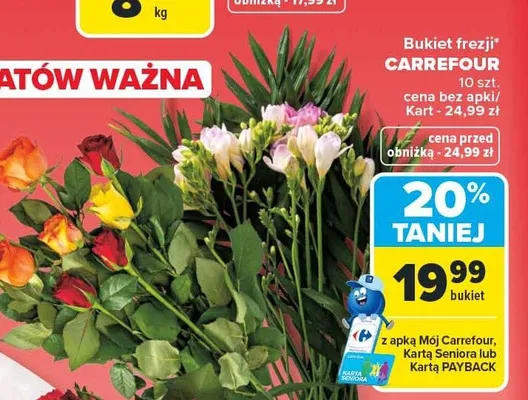 Bukiet frezji Carrefour promocja w Carrefour