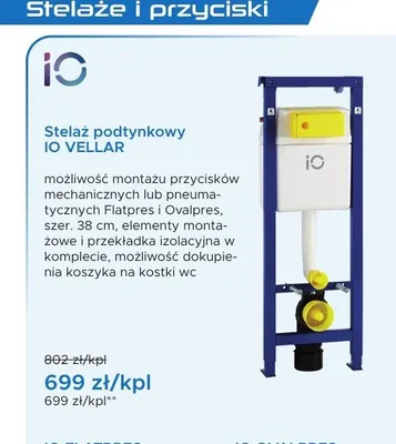 Stelaż podtynkowy IO VELLAR promocja w Blu Salony Łazienek