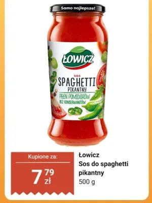 Sos do spaghetti pikantny Łowicz promocja w Dino