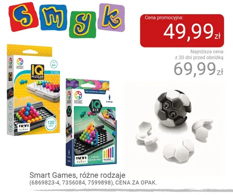 Gra logiczna IQ Six Smart Games promocja w Smyk