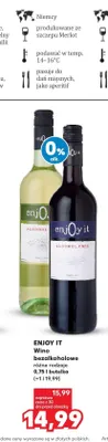 Wino bezalkoholowe Enjoy It Merlot promocja w Kaufland
