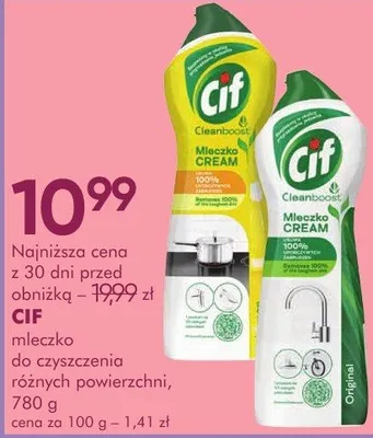 Mleczko do czyszczenia CIF mleczko do czyszczenia różnych powierzchni, 780 g promocja w Makro