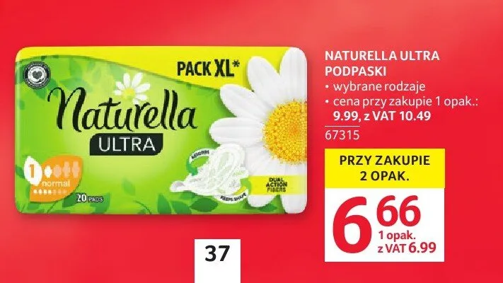 Podpaski NATURELLA Ultra promocja w Selgros