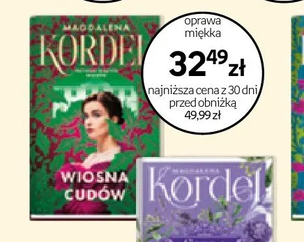 Książka Wiosna cudów Magdalena Kordel oprawa miękka promocja w Empik