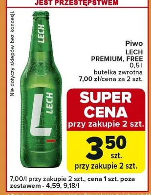 Piwo butelka zwrotna promocja w Carrefour Express