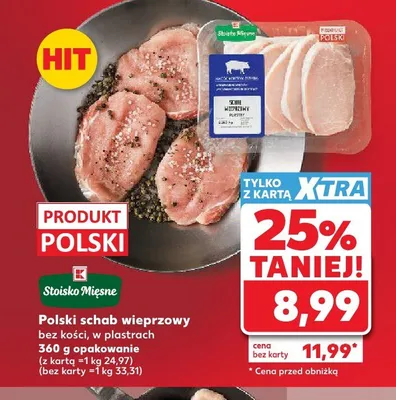 Schab wieprzowy bez kości w plastrach Stoisko Mięsne polski promocja w Kaufland