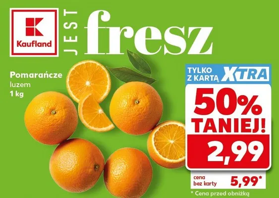 Pomarańcze luzem promocja w Kaufland