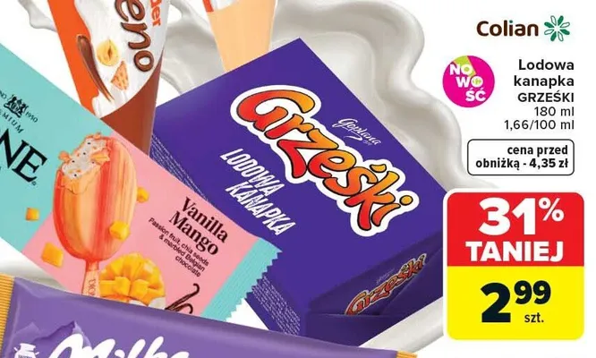 Lodowa kanapka grzeski promocja w Carrefour